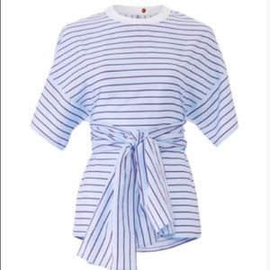 Rosetta Getty striped Cape back top EUC